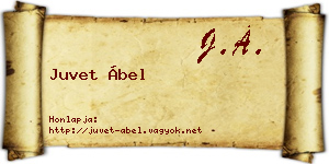 Juvet Ábel névjegykártya