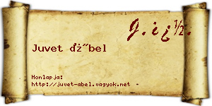 Juvet Ábel névjegykártya